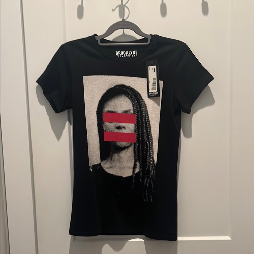 Brooklyn Industries Black Tee with Red Graphic